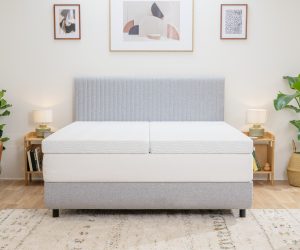 Tempur Luxe Topper SmartCool, 2x single mattress, light grey, HB vertical stich-1-11691