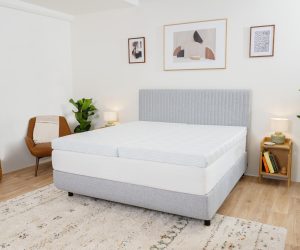 Tempur Luxe Topper SmartCool, 2x single mattress, light grey, HB vertical stich-3-11735