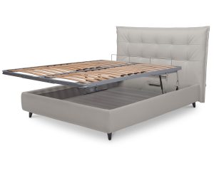 letto_quattro_rete_doppia_comfort_Grigio_Chiaro_obliquo_nero